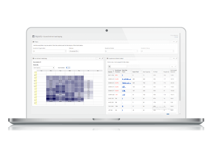 College Schedule Maker - Register Heatmap